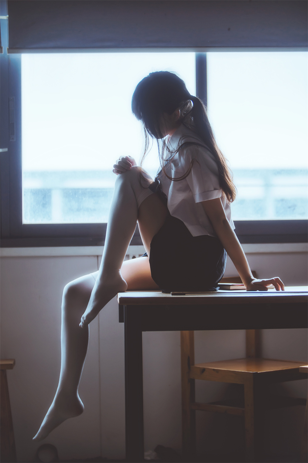 图片[1]-桜桃喵 VOL.004 [39P] 蓝白水手服-微密空间-全网最全抖音网红铁粉空间写真